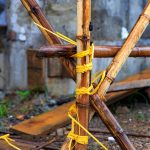 Bamboo used as scaffolding